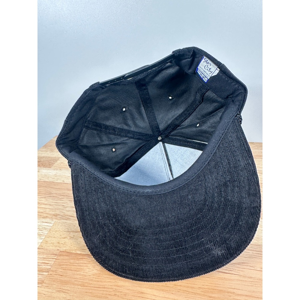 Vintage Star City Digard Power Tongs Black Corduroy Trucker Hat Workwear OSFM - Picture 6 of 8